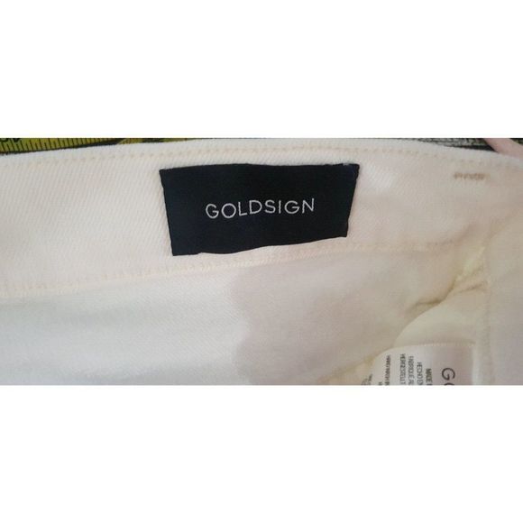 Goldsign Women's Cream Benefit High Rise Relaxed Straight Jeans Size 26 - Picture 11 of 16